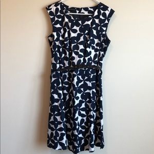 INC Navy & White Dress Sz 10